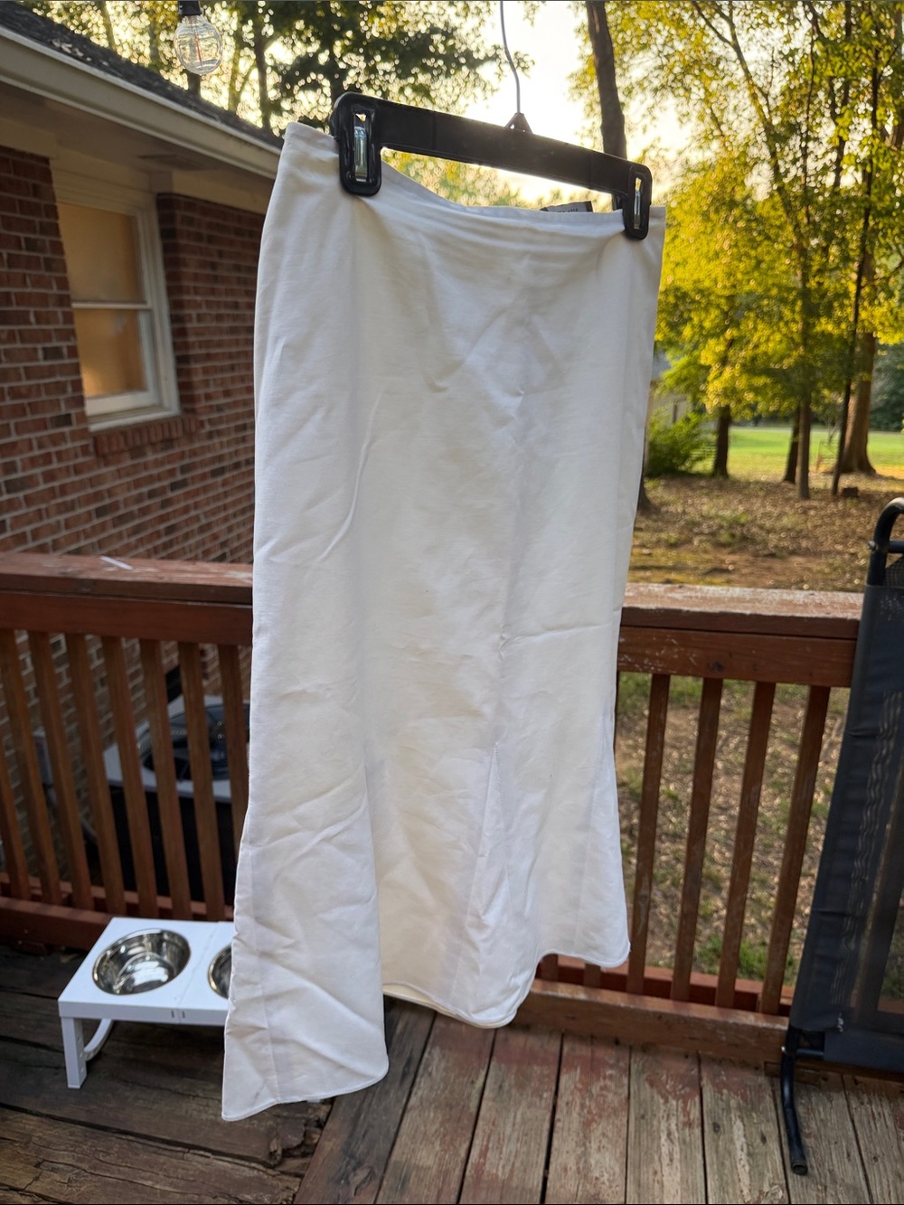 Women’s White A-Line Maxi Skirt - Sleek Everyday Style